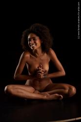 Nude Woman Black Slim long black Standard Photoshoot Pinup